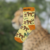 CARING CHEETAHS ORGANIC COTTON KIDS SOCKS