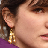 Gold freshwater pearl earrings | by Ifemi Jewels
