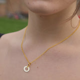 Mother of pearl circle pendant necklace | by Ifemi Jewels