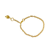 Gold freshwater pearl adjustable bracelet or anklet on gold plated chain | by Ifemi Jewels